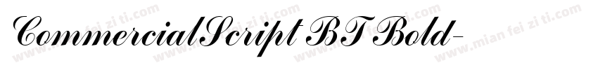 CommercialScript BT Bold字体转换